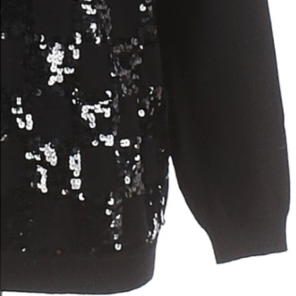 Kinei Black Sparkly Sequined Wool Sweater Medium - Picture 9 of 15